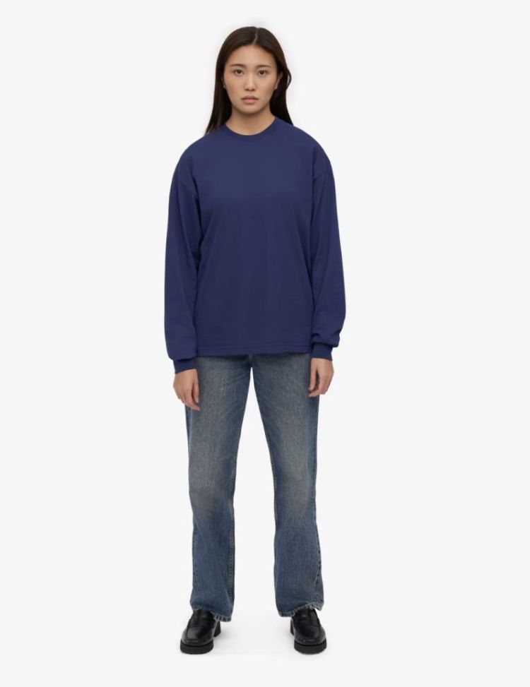 Oversized LS t-shirt Navy Blue