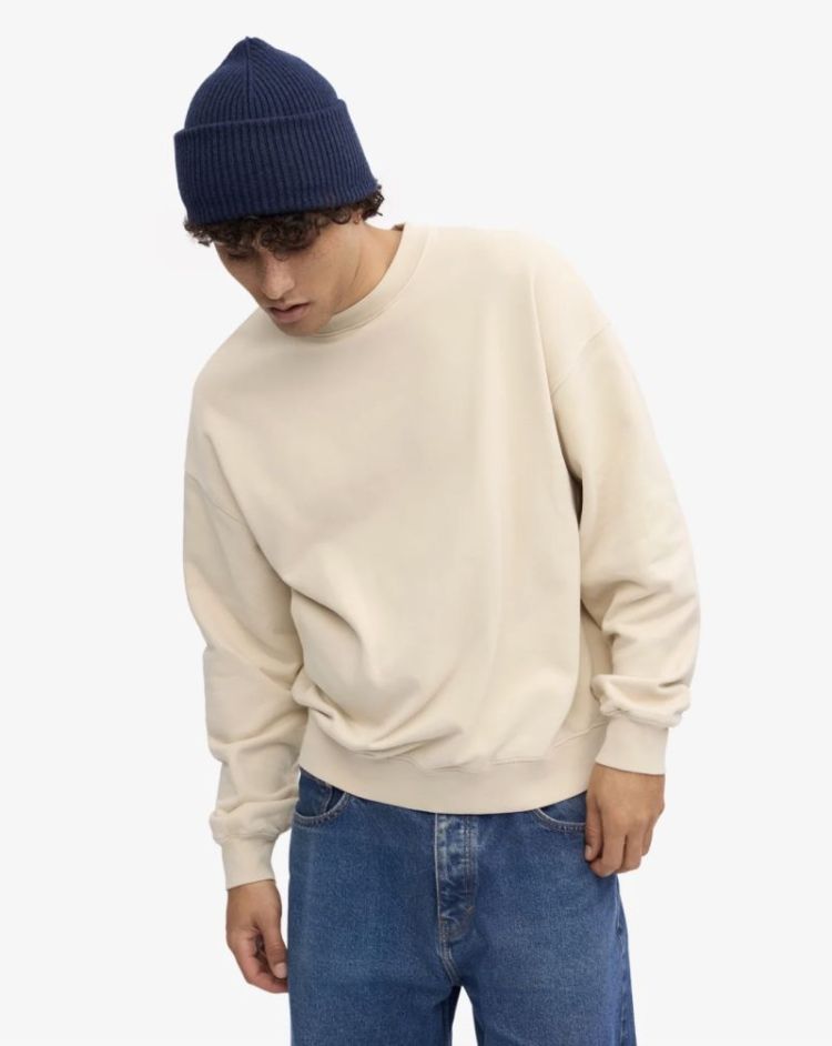 Oversized Crew Ivory White