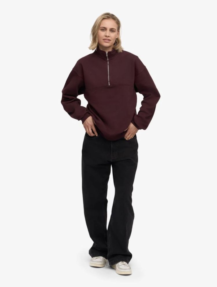 Quarter Zip Oxblood Red