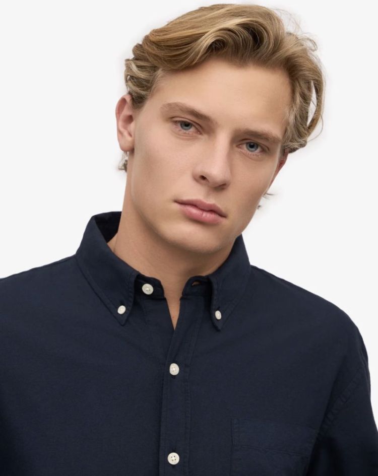 Button Down Shirt Navy Blue