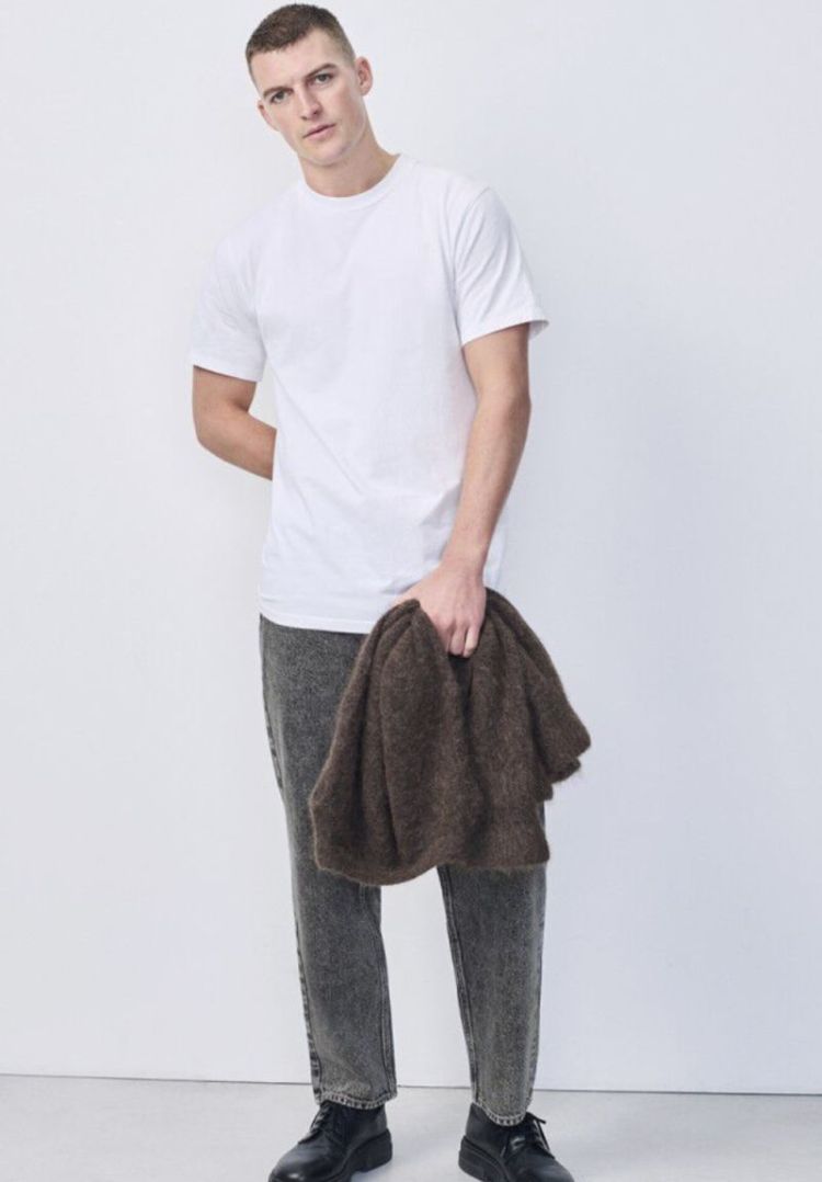 T-shirt col rond Blanc