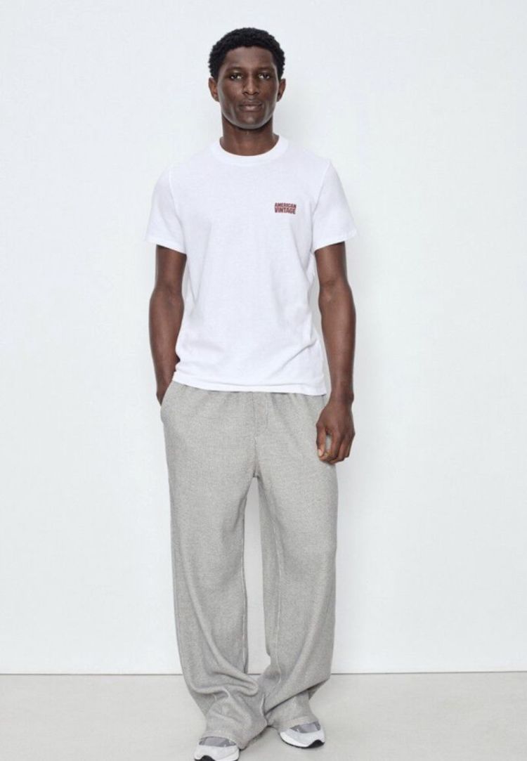 T-shirt Col rond  Blanc