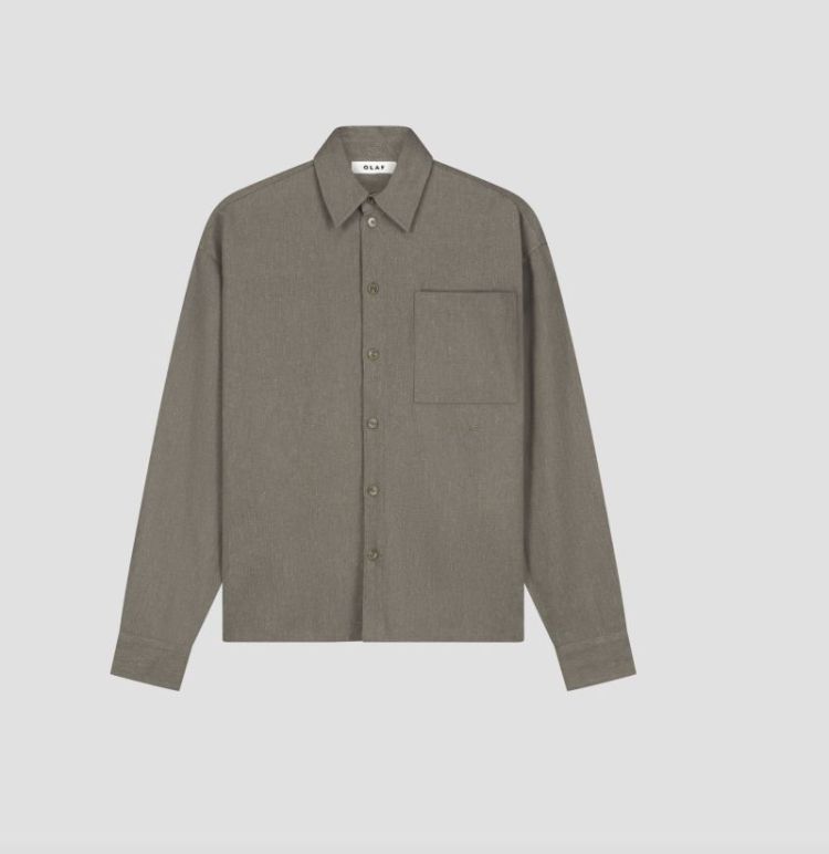 Textured boxy shirt Chocolate chip