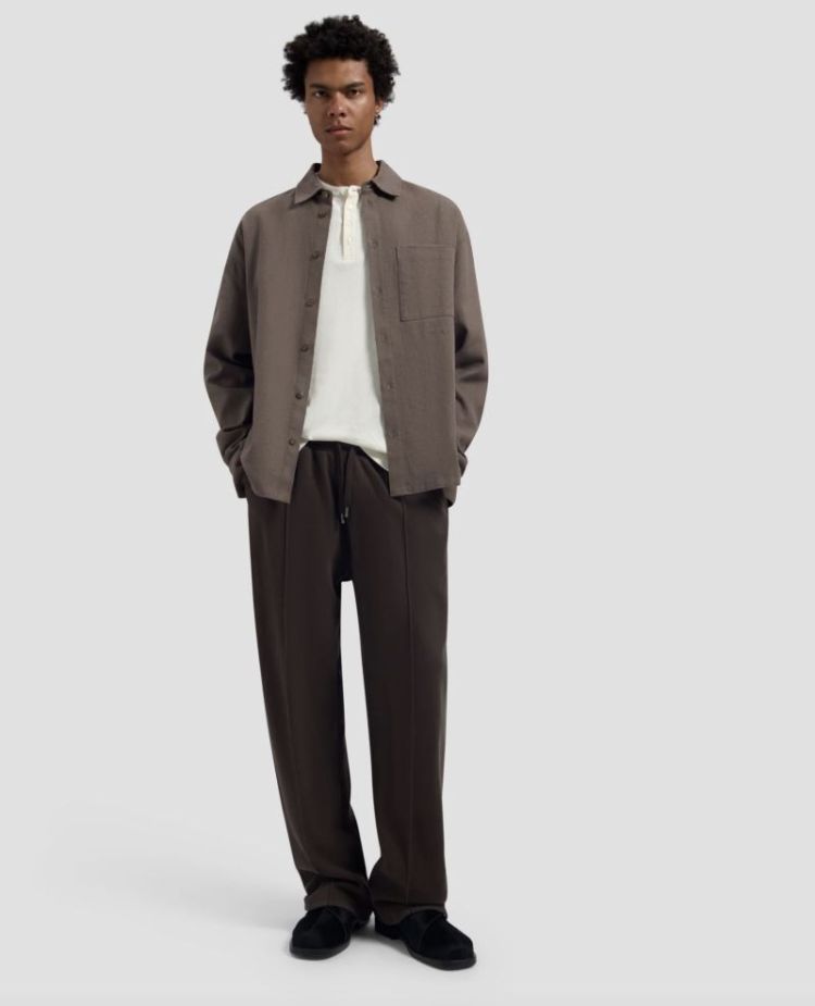 Textured boxy shirt Chocolate chip