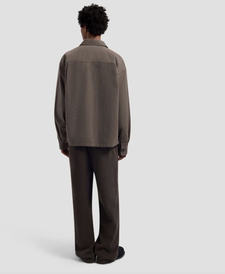 Textured boxy shirt Chocolate chip