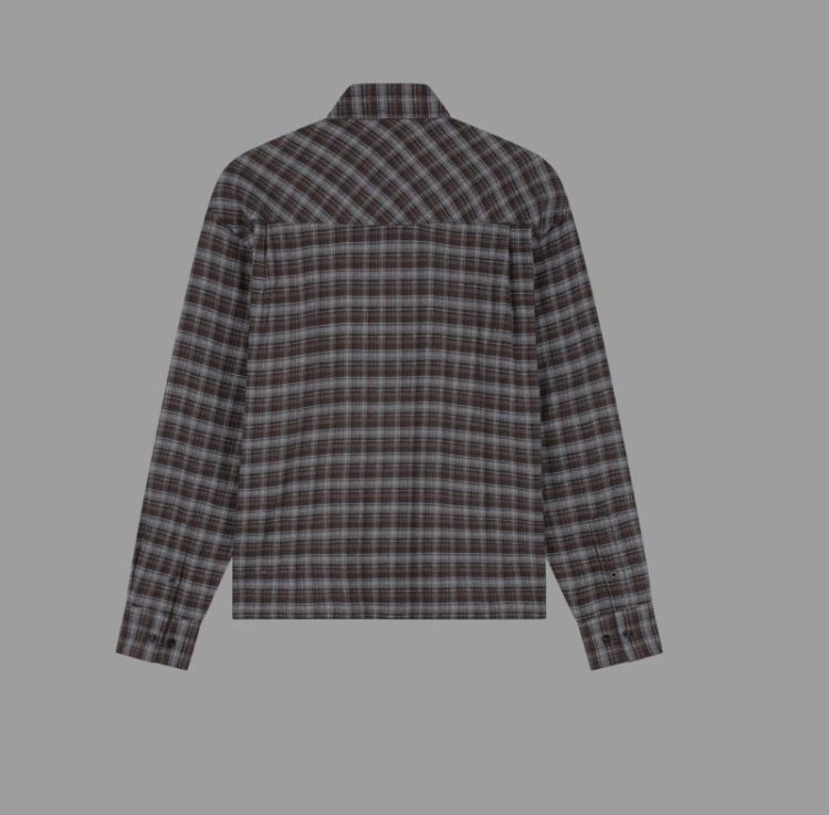 Flannel boxy shirt Chocolate plum 