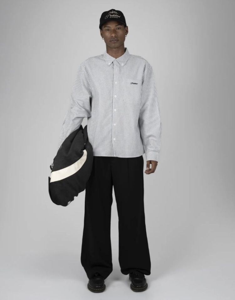 Heritage pleated pants Black