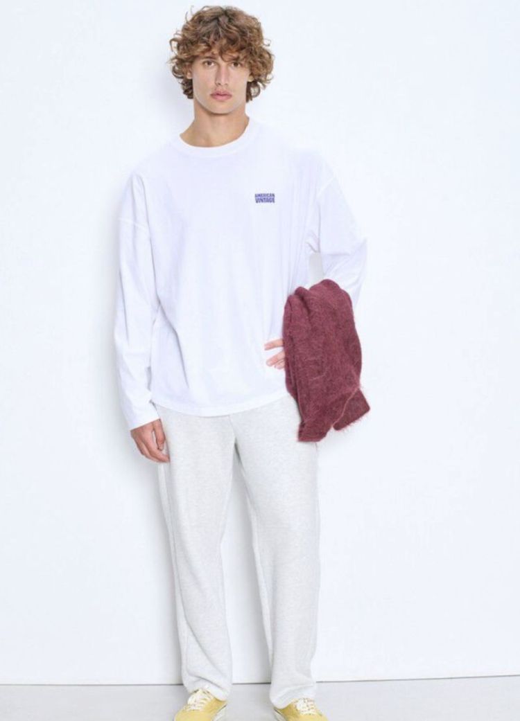 T-shirt ample col rond Blanc
